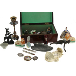 Coffret fin XIXème en placage garni de d