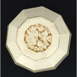 Boîte à poudre ART DECO en bakélite, cou