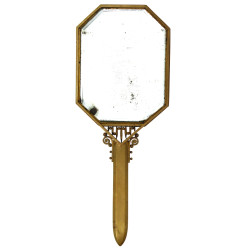 Face à main ART DECO en laiton. H 27,5 c