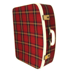 Valise vintage des années 60 à motifs éc