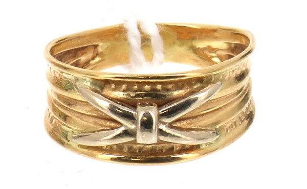 Bague jonc deux ors 18 cts, poids 2 grs.