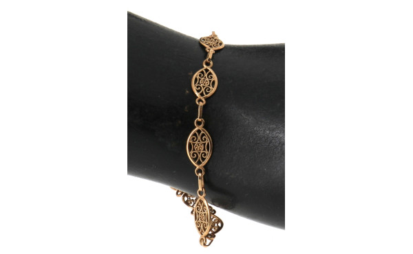 Bracelet en or jaune 750ème à maille fil