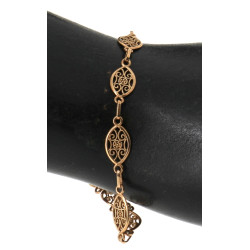 Bracelet en or jaune 750ème à maille fil