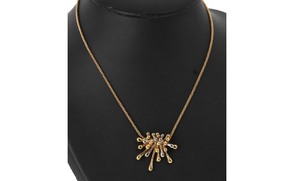 Charles JOURDAN -Collier en métal doré e
