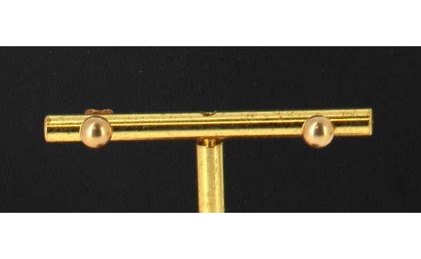 Paire de puces d'oreilles en or jaune 18