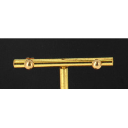 Paire de puces d'oreilles en or jaune 18