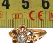 Bague ancienne en or jaune 18 cts sertie