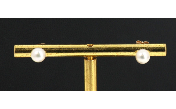 Paire de BO en or jaune 18 cts (750ème) 