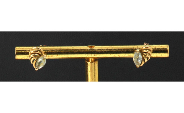 Paire de boucles d'oreilles en or jaune 