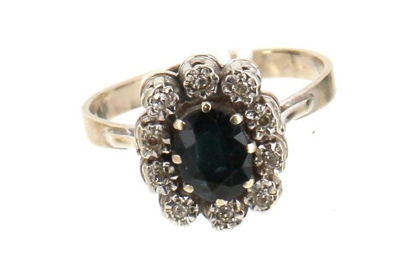 Bague en or 18 cts, poinçon tête d'aigle