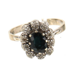 Bague en or 18 cts, poinçon tête d'aigle