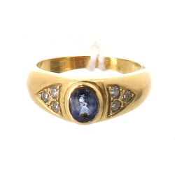 Bague jonc en or jaune 18 cts, poinçon t