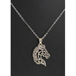 Pendentif "tête de cheval" en argent 925