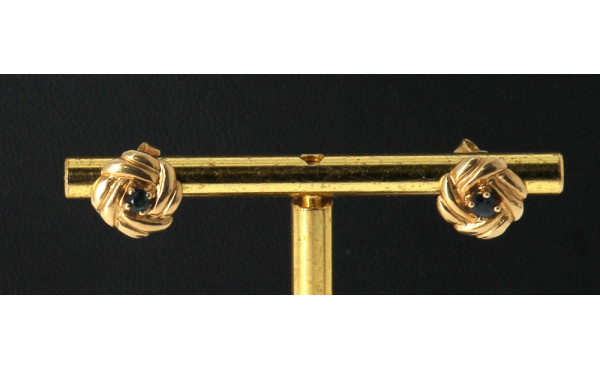 Paire de BO en or jaune 18 cts, poinçon 