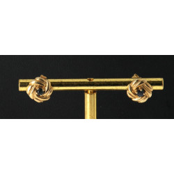 Paire de BO en or jaune 18 cts, poinçon 