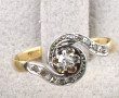 Bague ancienne deux ors 18 cts, style to