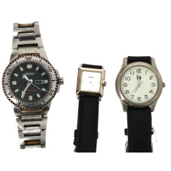 Lot de 3 montres : Seiko homme en acier 