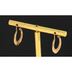 Paire de petites créoles en or jaune 18 