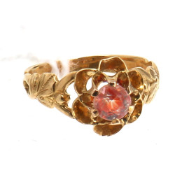 Bague ancienne en or jaune 18 cts sertie