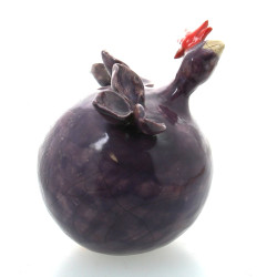 Poule décorative en céramique H 16,5 cm