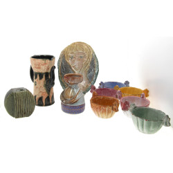 Lot de céramiques des années 70, travail