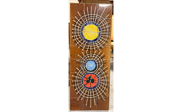 Ancien plateau de table basse en céramiq