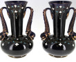 Paire de vases fin XIXème en céramique b