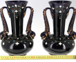 Paire de vases fin XIXème en céramique b