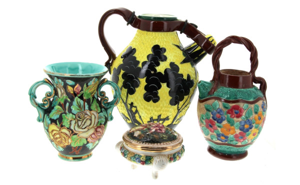 Lot de 4 faïences années 60/70 : 2 chevr