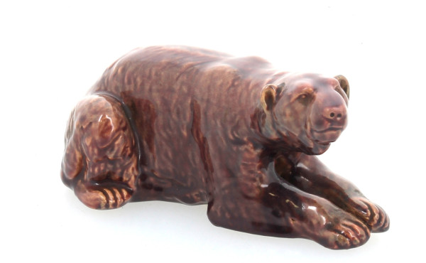 OURS Polaire - Sujet en céramique émaill