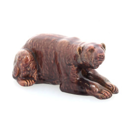 OURS Polaire - Sujet en céramique émaill