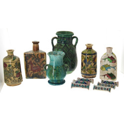 Lot de céramiques orientales : vases, bo