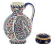 GIEN - Pichet en faïence décor cachemire