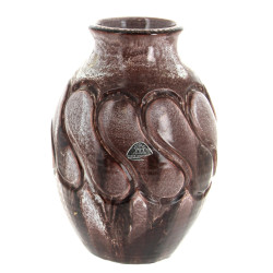 ACCOLAY - Vase en faïence émail couleur 