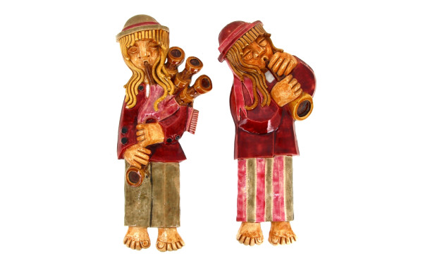 Poterie de KERBIGOT - Deux sonneurs, pai