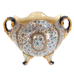 GIEN - Important cache-pot en faïence fi