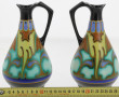 HOLLANDE - Paire de carafons en céramiqu
