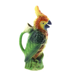 ST CLEMENT - Pichet perroquet en barboti