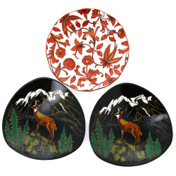 LONGWY - Assiette à bords contours à déc