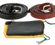 Lot de 3 articles en cuir : 2 ceintures 