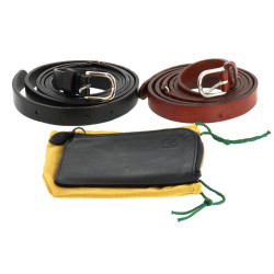 Lot de 3 articles en cuir : 2 ceintures 