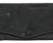 Pochette de dame en cuir noir, 16 x 32 c