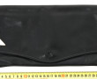 Pochette de dame en cuir noir, 16 x 32 c