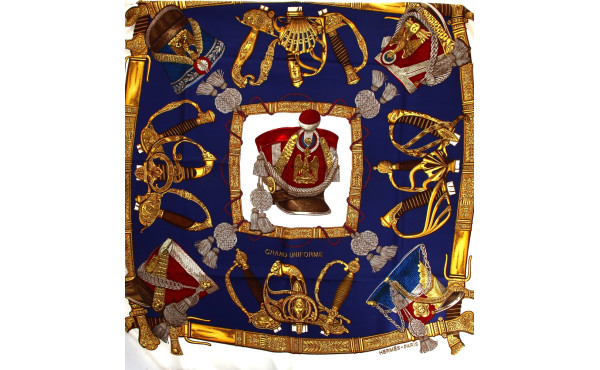 HERMES Paris - Carré en soie "Grand Unif