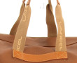 LANCEL - Sac week-end en cuir camel et t