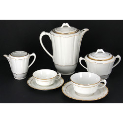 Service thé-café en porcelaine blanche e