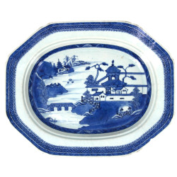 CHINE XIXème - Plat rectangulaire et cre