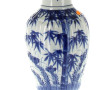Vase en porcelaine asiatique blanc bleu 