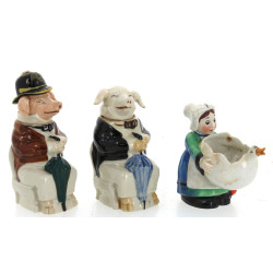 Lot de 3 pièces anciennes en porcelaine 