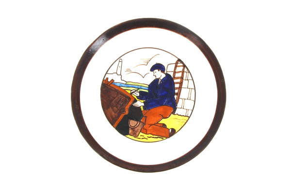 RENAUD - HB Quimper - Plat rond à décor 